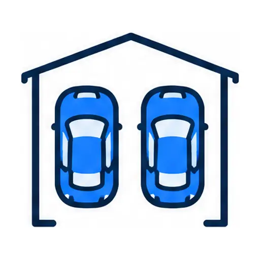 Schematic: 2-car garage