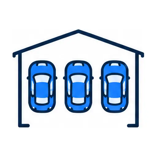 Schematic: 3-car garage