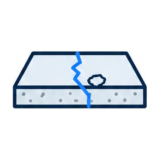 Schematic: Minor cracks, pits or spalls to repair