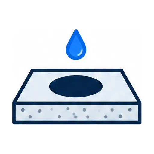 Schematic: Heavy oil stains or a soft, uneven slab (extra passes)