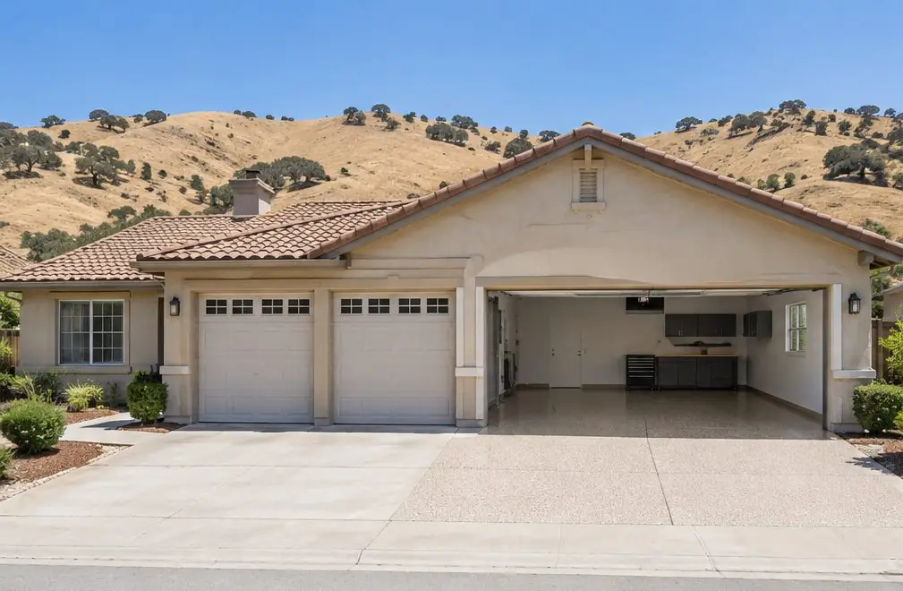 Illustration: a coated garage floor in a typical Prewett Ranch and Country Hills home